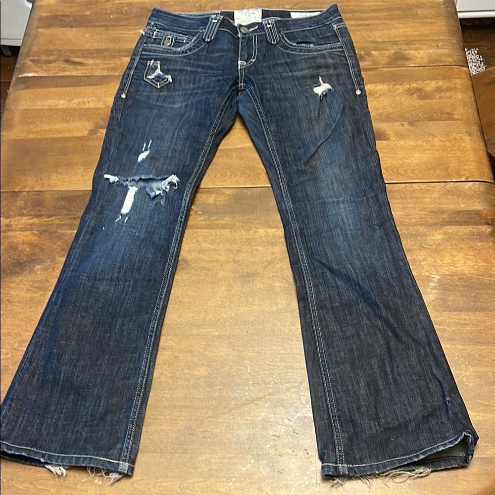 🌸Jimmy Taverniti - Women's Distressed Blue Jeans